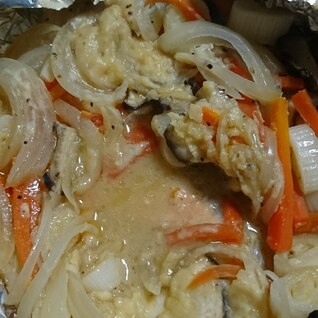 西京味噌漬けの魚野菜蒸し
